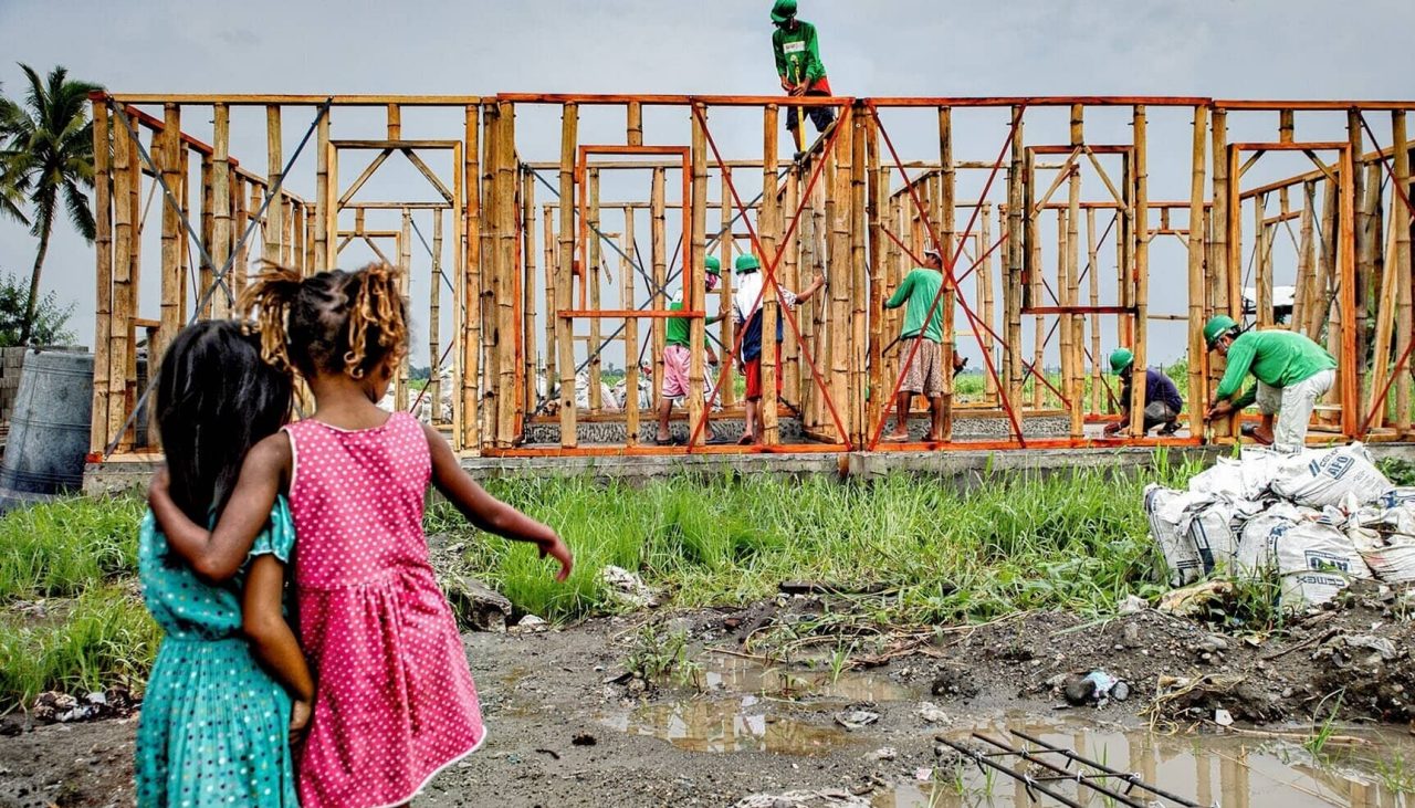 Housing being built with assistance from the Hilti Foundation