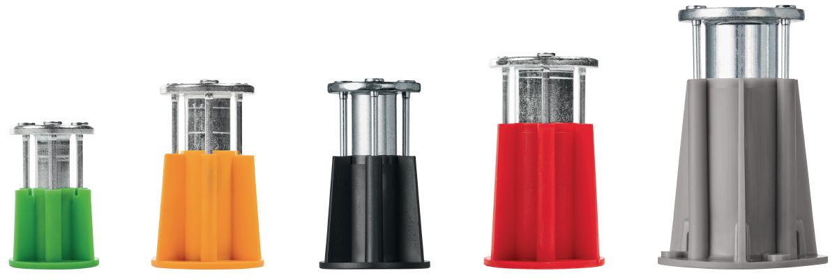 2D side view of KCM-WF in different colors