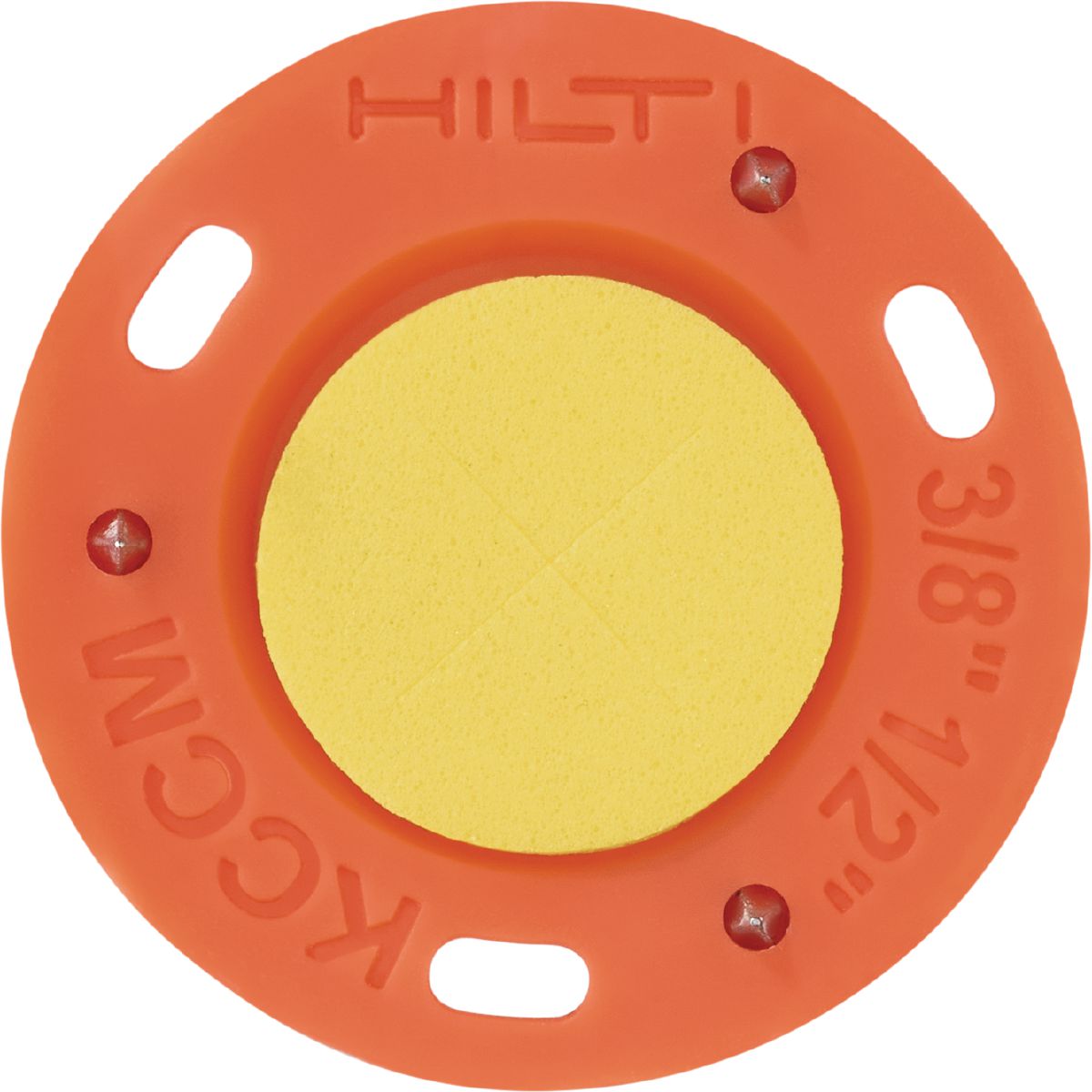 Still life of the orange KCCM-WF Kwik Cast Connect (multi-thread) cast-in-place anchor