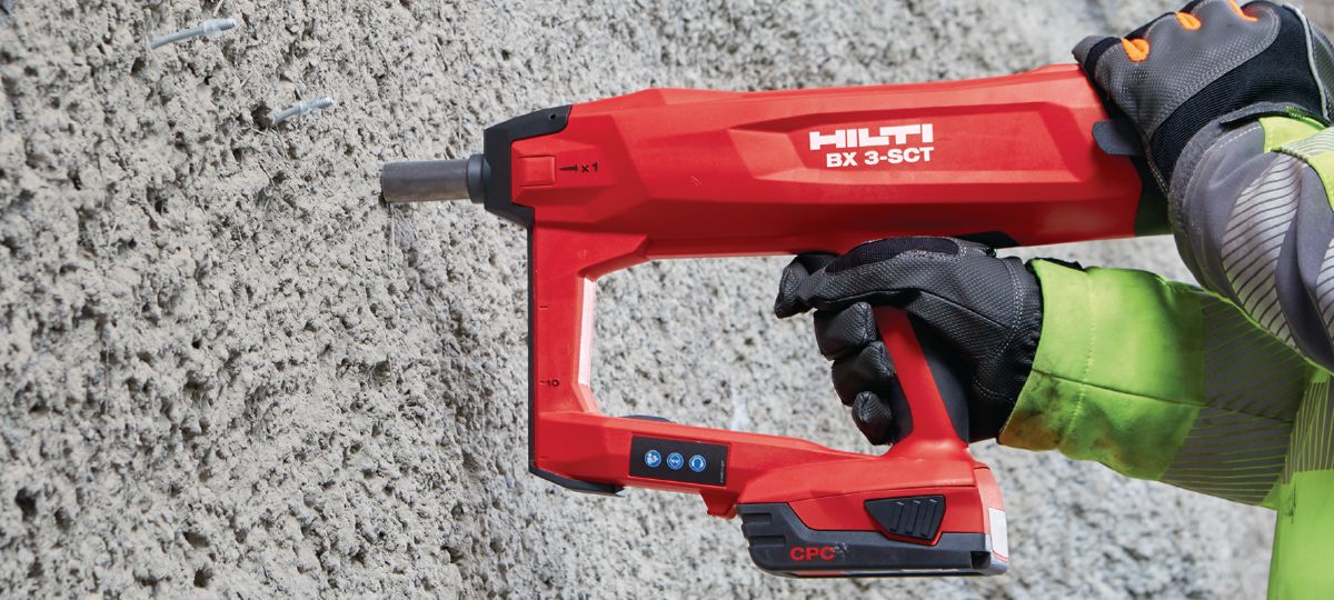 BX 3-SCT, battery-actuated tool, early testing sprayed concrete   strength