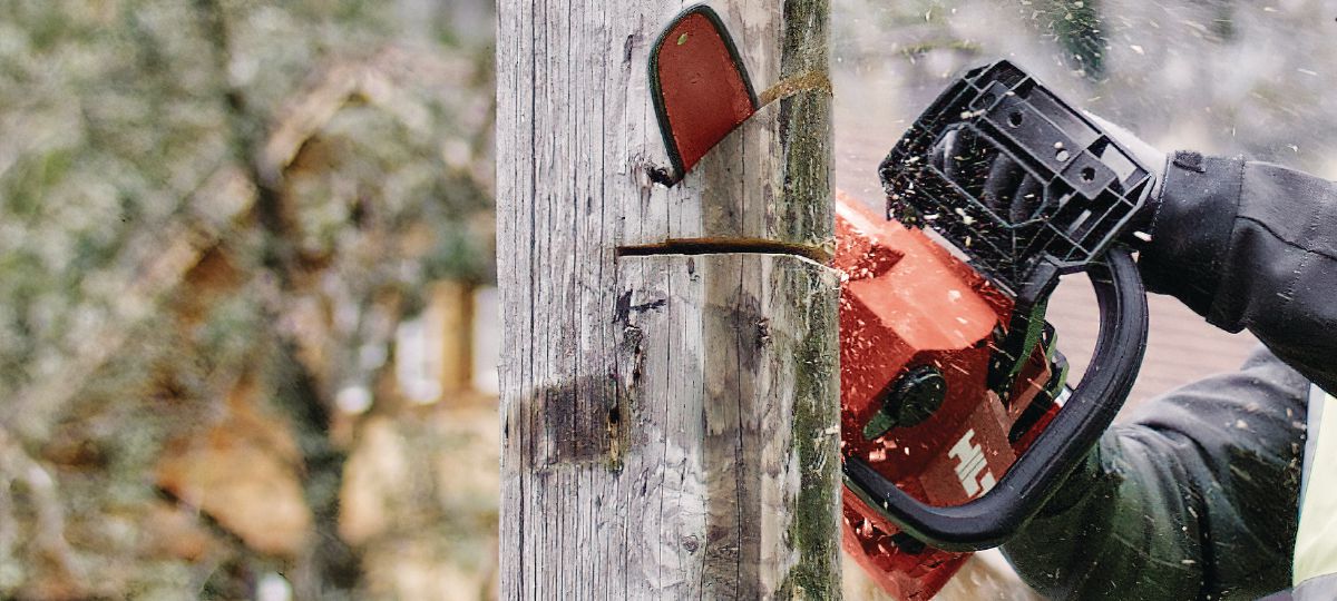 Application image of cut out in pole.