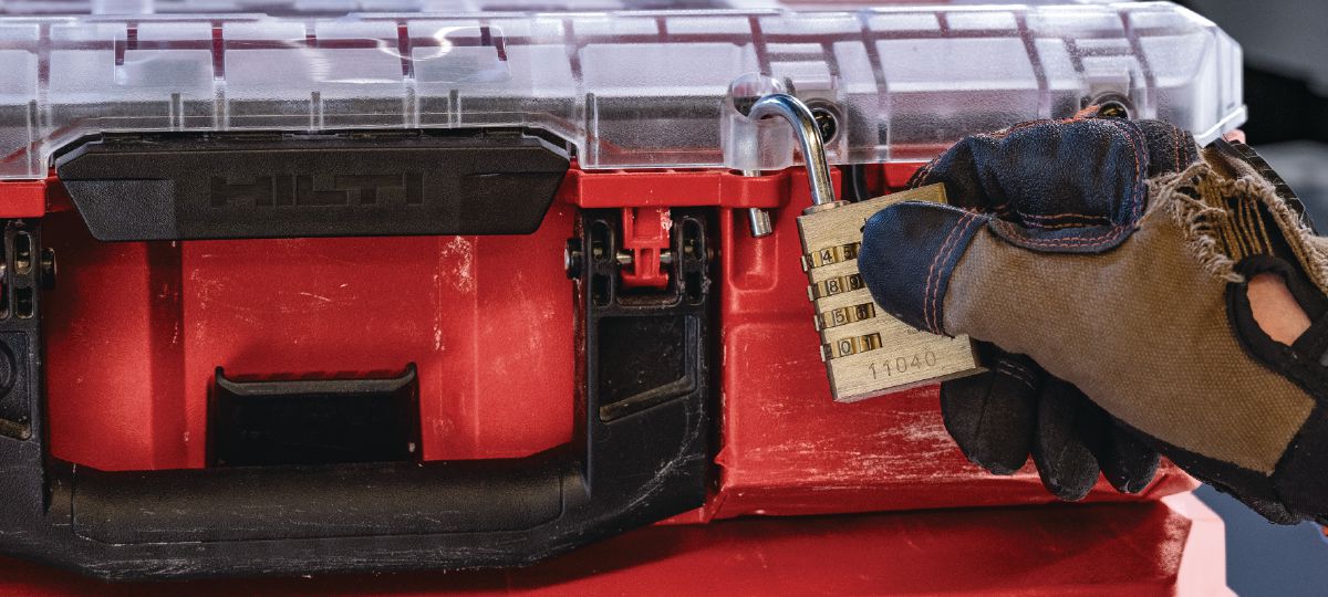 Cropped application picture of the ProKit organizer locked.