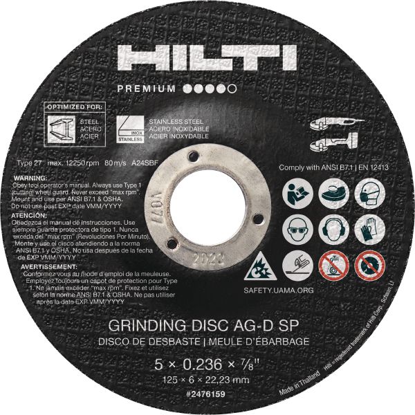 AG-D SP Type 27 Grinding disc