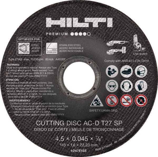 AC-D SP Type 27 Cut-off wheel