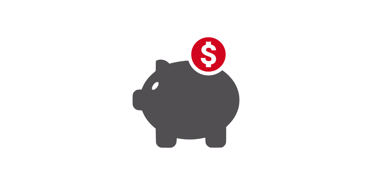 Cost efficient save money icon